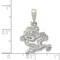Sterling Silver Chinese Dragon Charm &#x26; 18&#x22; Chain Jewerly 25.8mm x 17.6mm